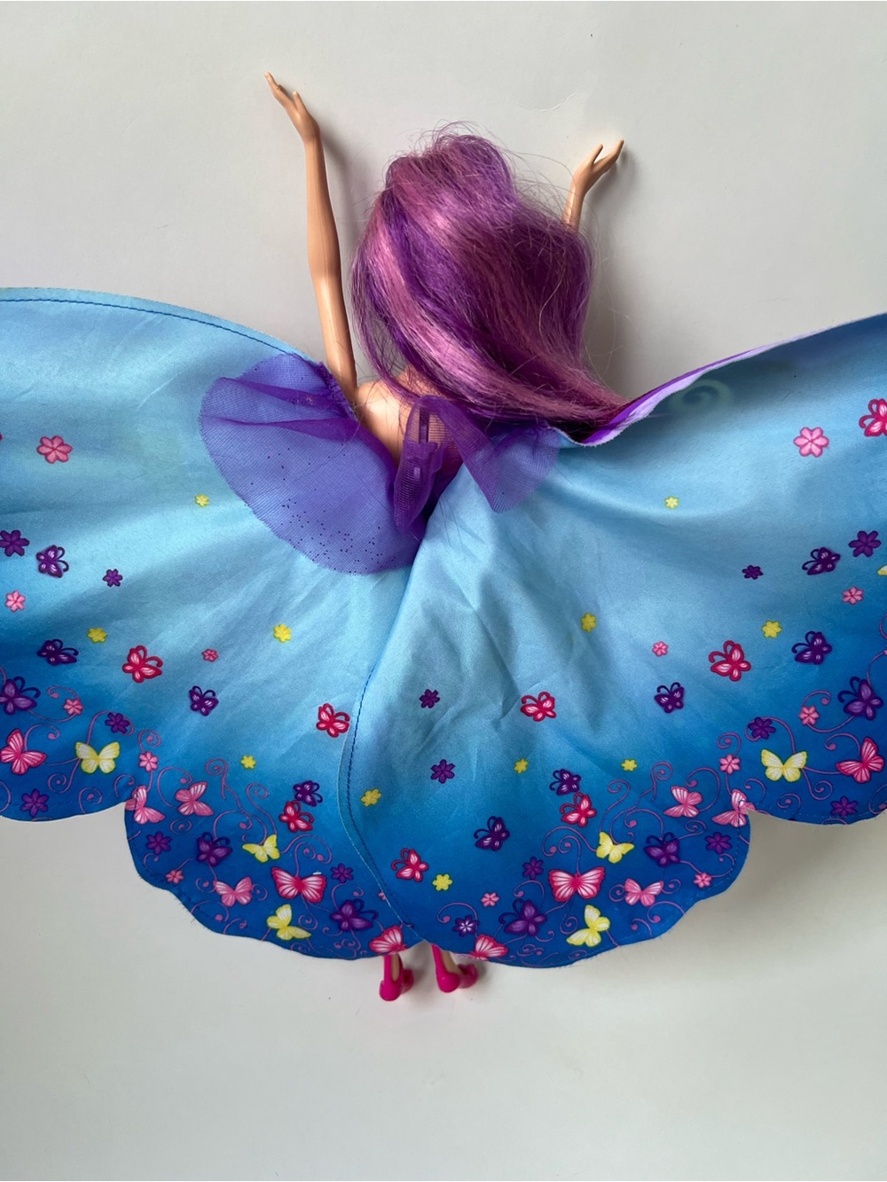 2008 PURPLE Fairy-tastic Princess doll butterfly wings P6564 - Picture 5 of 8